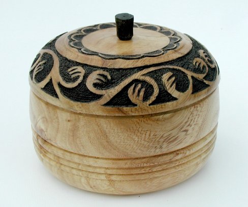 Carved Pot by Gordon Angier