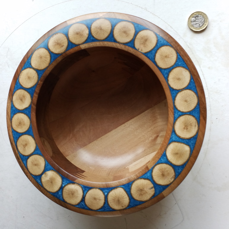 Deep Bowl with Resin Ring by Nick Laking