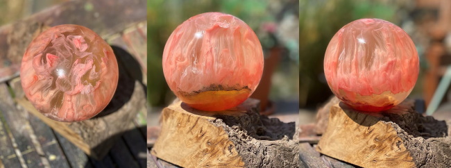 Wood and resin sphere by Dave Gunner