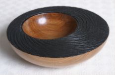 Textured and Ebonised Bowl by Gordon Mitchell - click for full size image